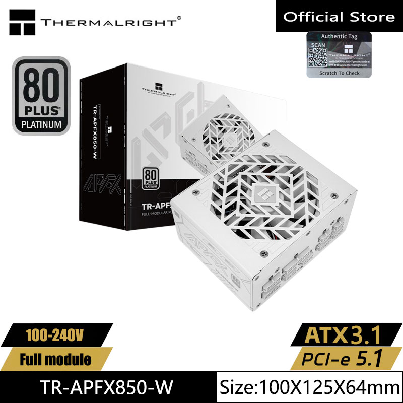 1000W White Modular Power Supply - Thermalright TR-APFX850/1000-W Witte computerkast voeding, 100-240V