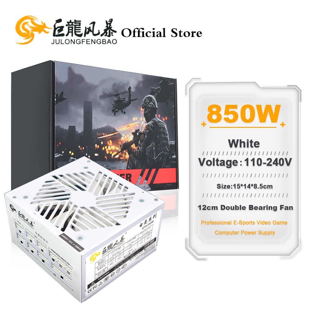 1000W White Modular Power Supply - Wit Volledige Modulaire 850 w ATX
